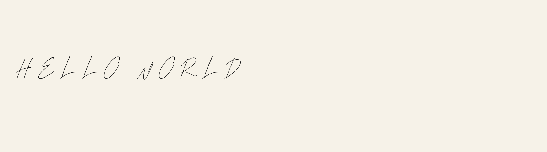 Script Signature Thin cover specimen