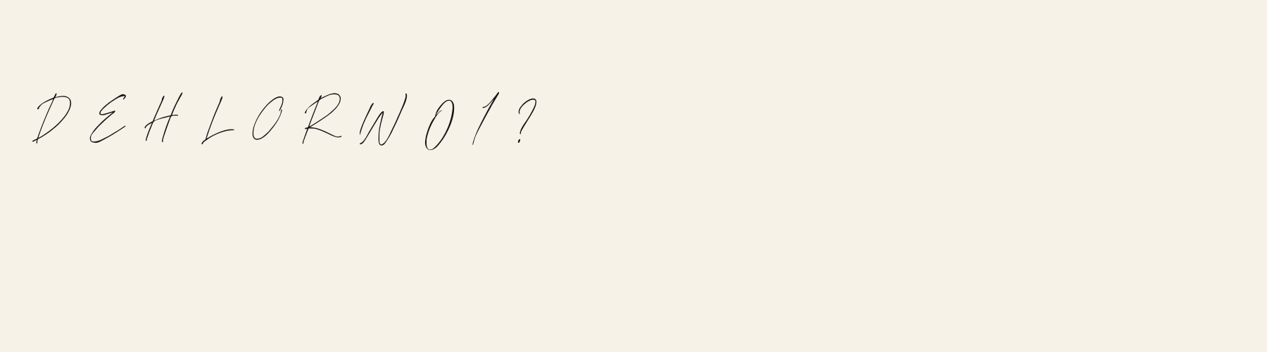 Script Signature Thin alphabet specimen