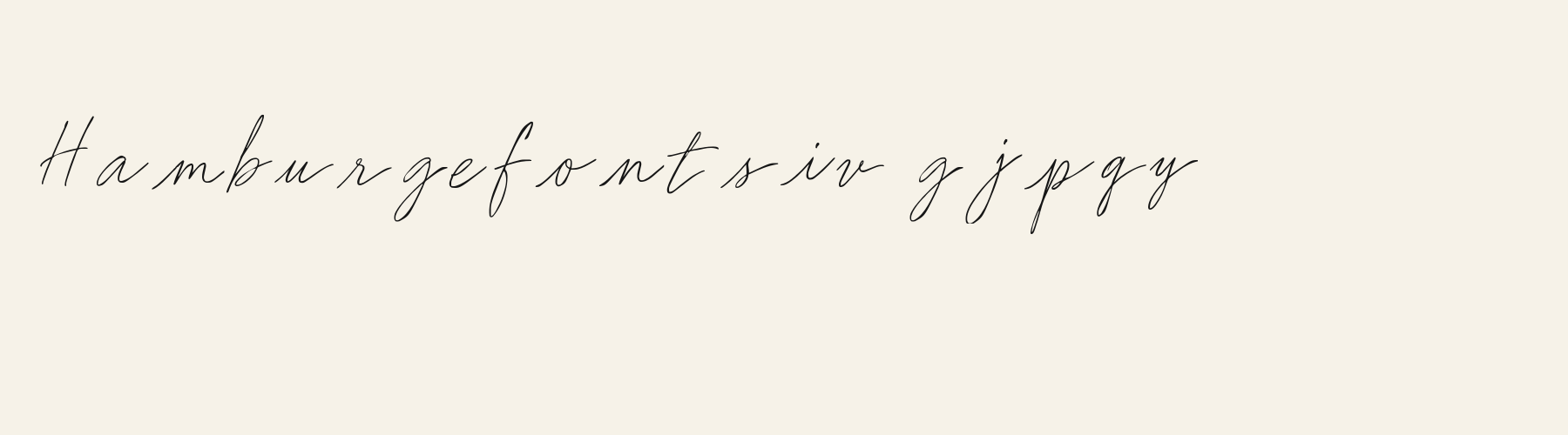 Script Signature Thin lowercase specimen