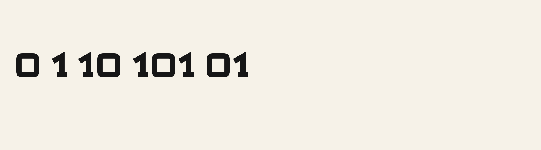 Headline Slab numbers specimen