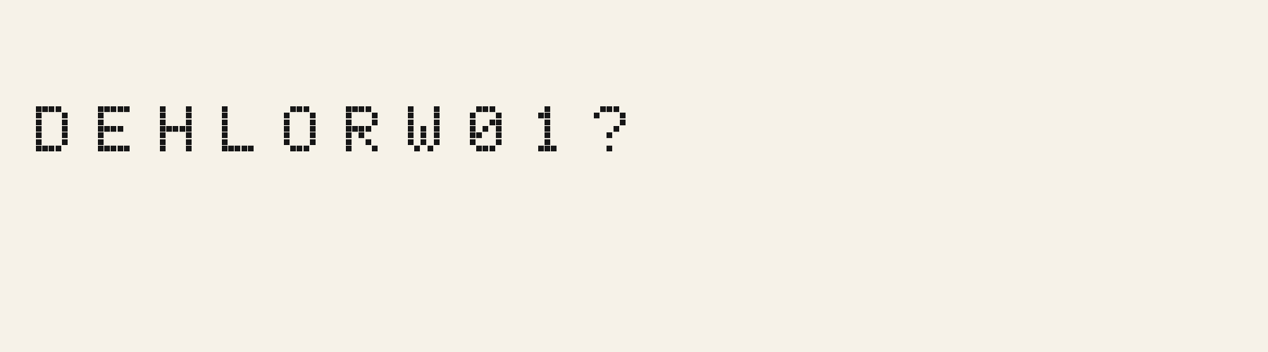 Pixel Arcade Bold alphabet specimen