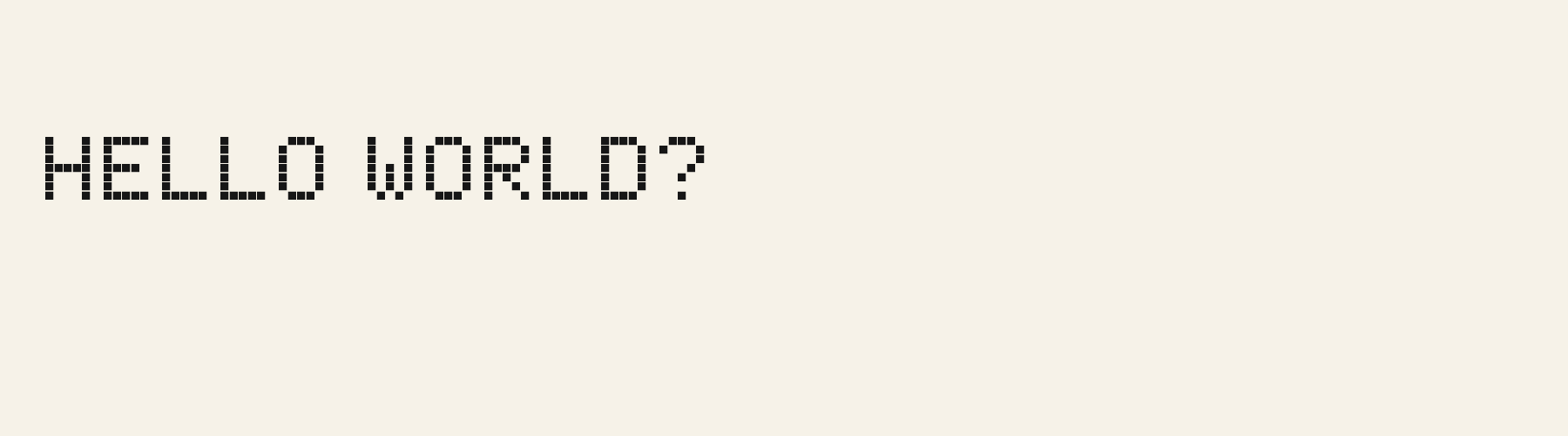 Pixel Arcade Bold pangram specimen