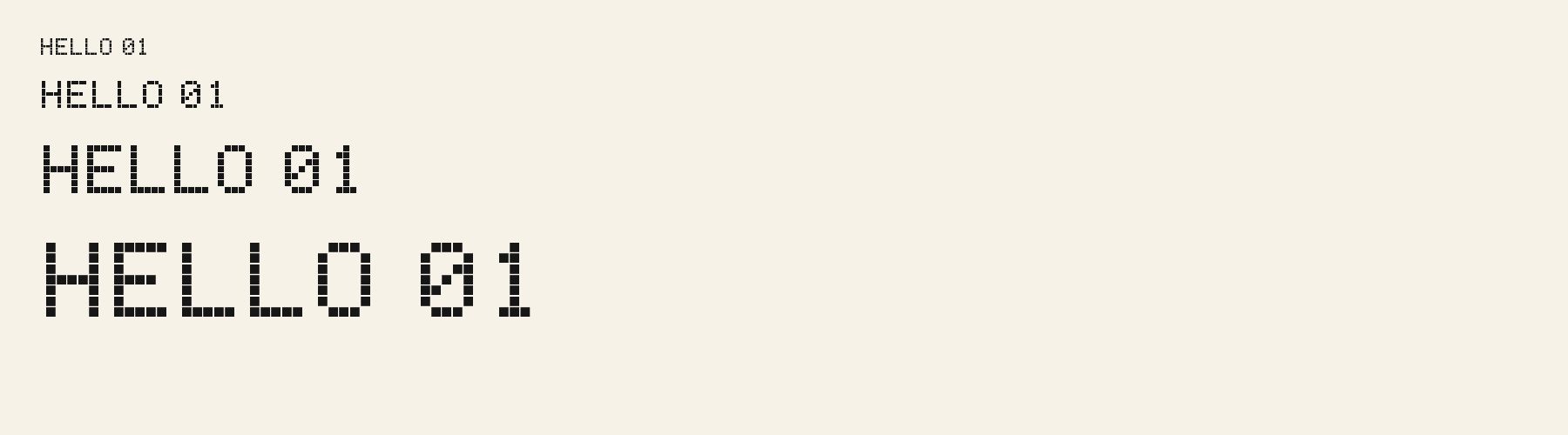 Pixel Arcade Bold sizes specimen