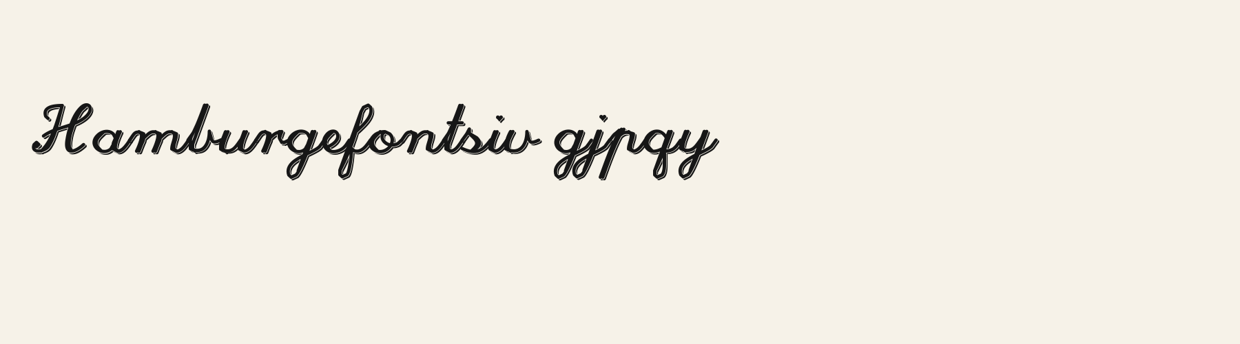 Heart Shadow Script lowercase specimen