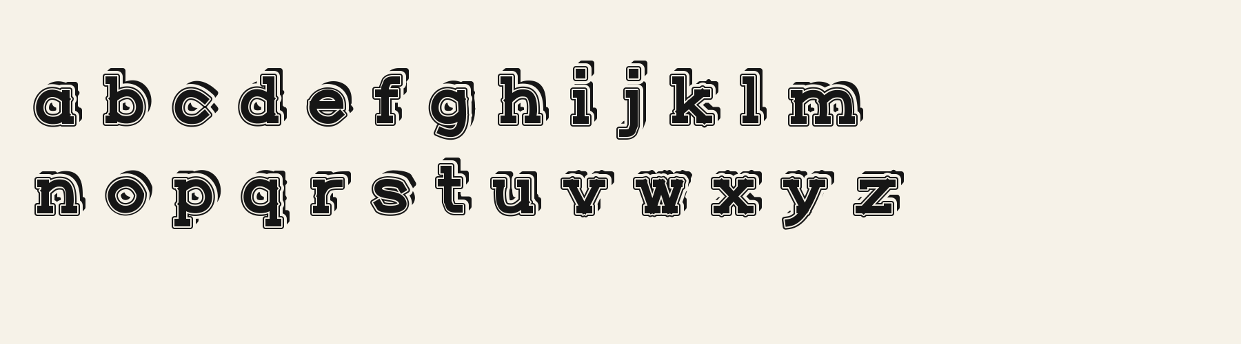 Pennant Slab 3D lowercase specimen