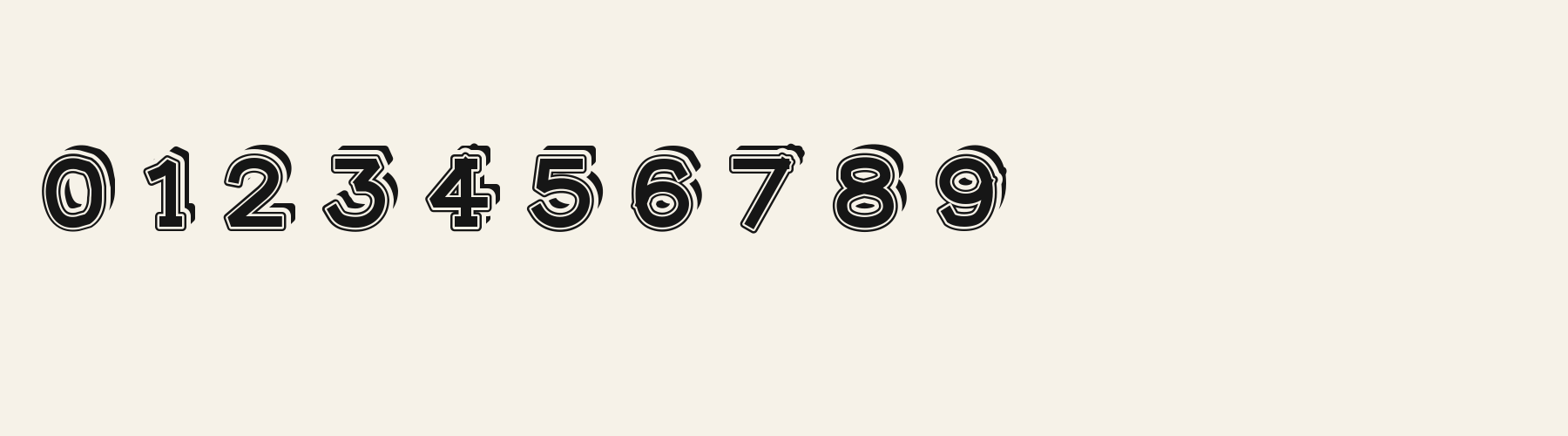 Pennant Slab 3D numbers specimen