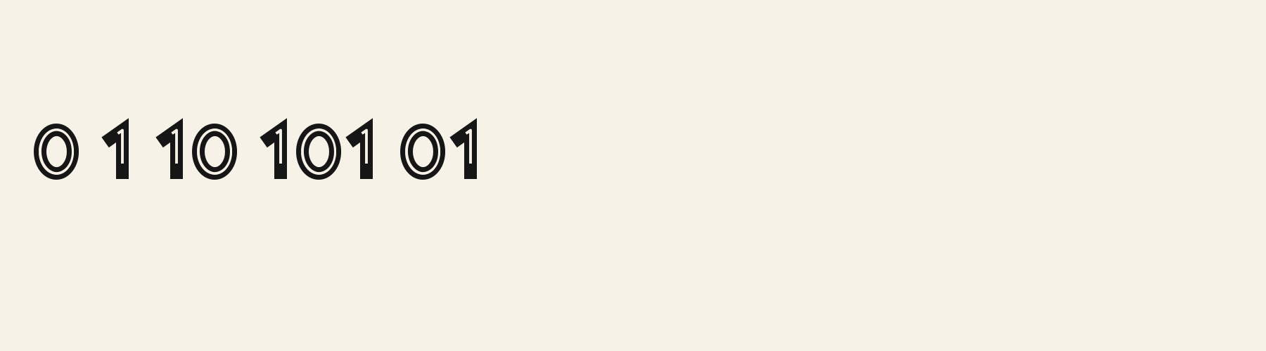 Radio Deco numbers specimen
