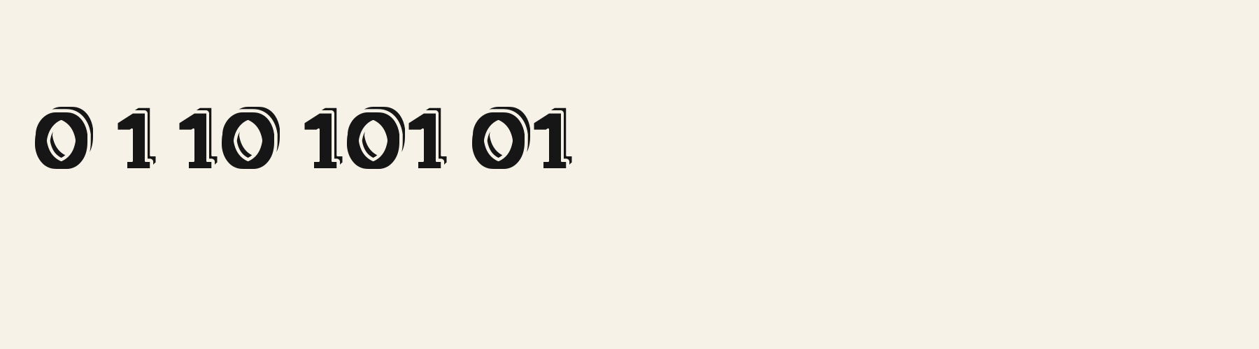 Beacon Slab 3D numbers specimen
