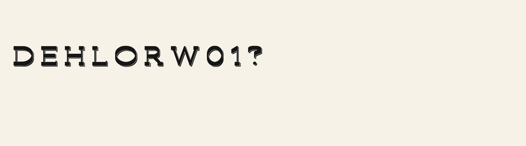 Sheriff Shadow alphabet specimen