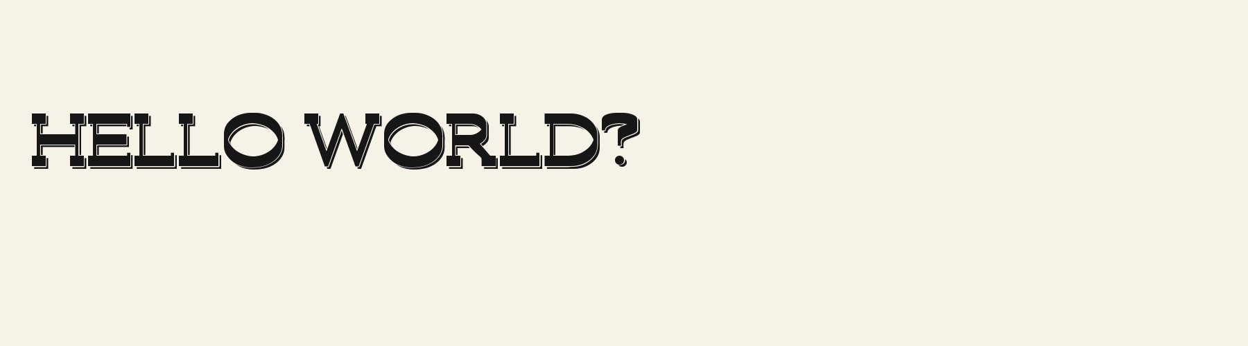 Sheriff Shadow pangram specimen