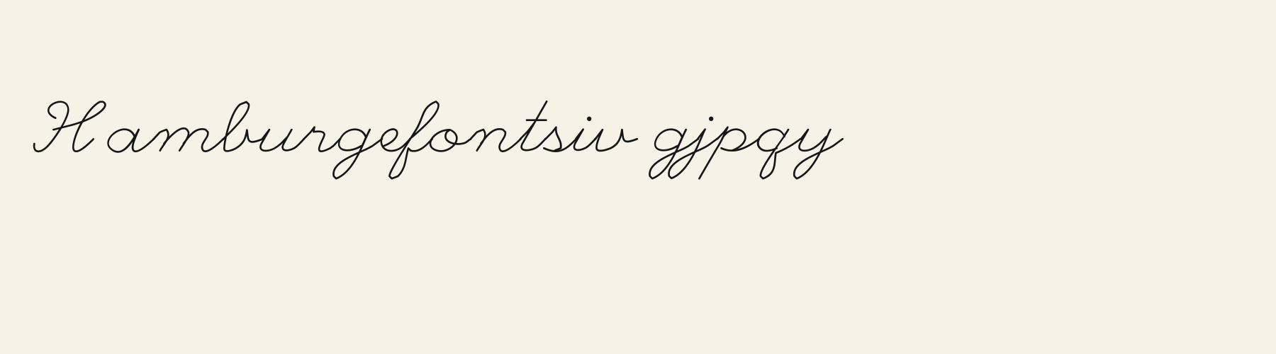 Monogram Hand lowercase specimen