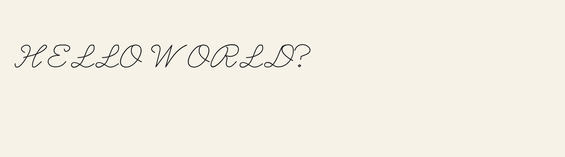 Monogram Hand pangram specimen