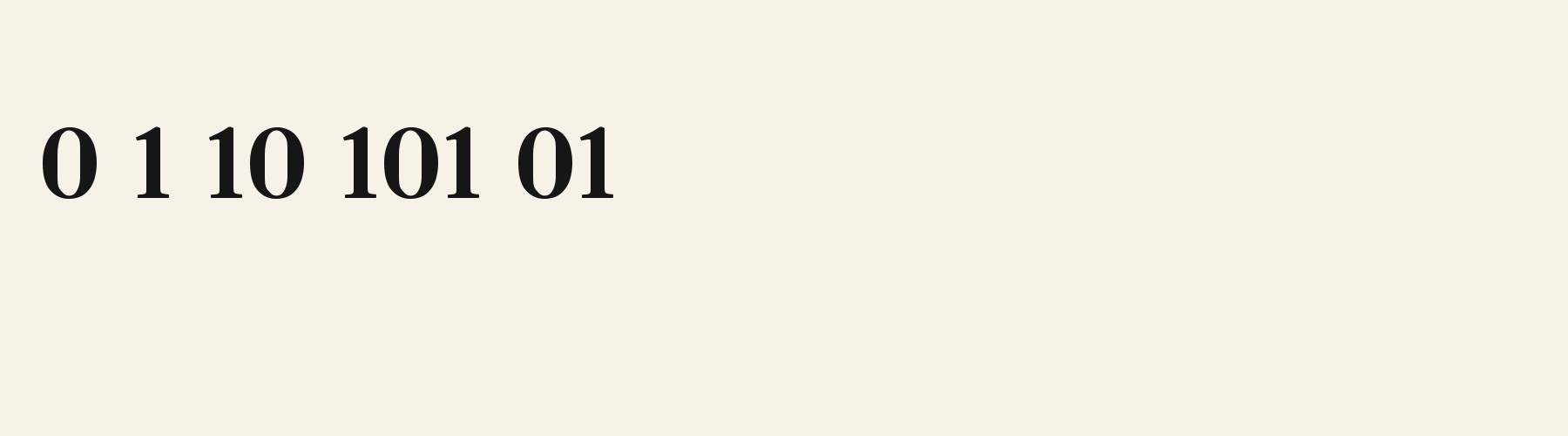 Serif Book Warm numbers specimen