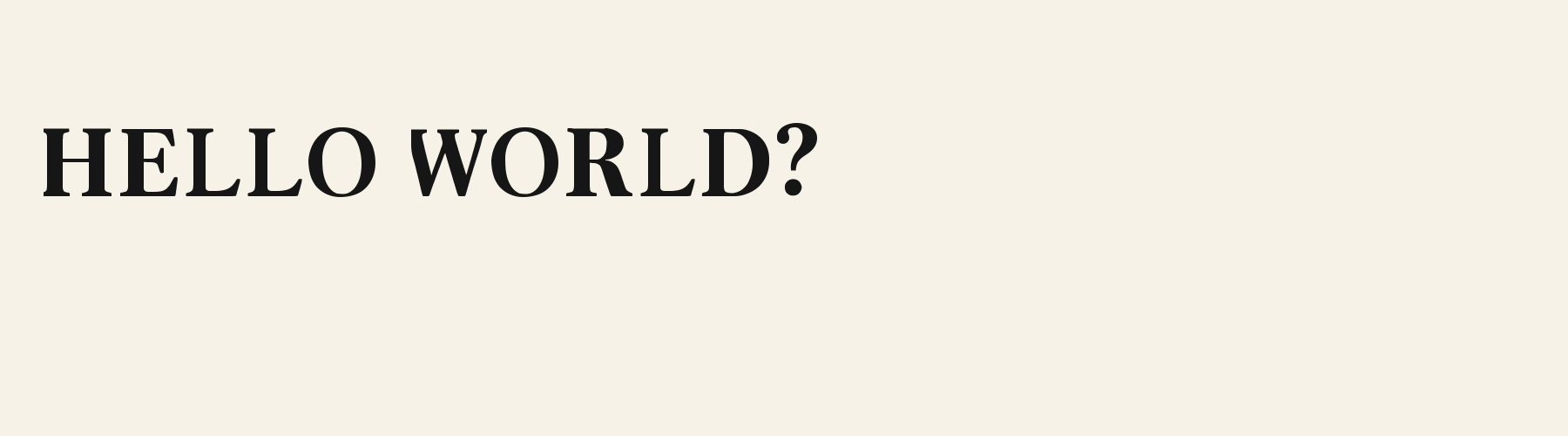 Serif Book Warm pangram specimen