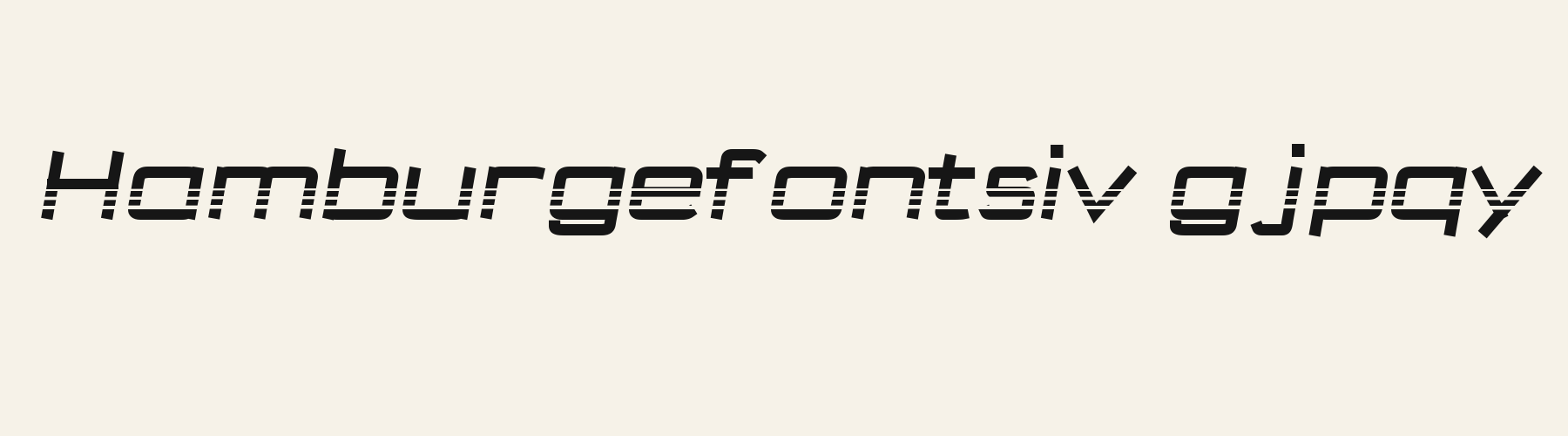 Velocity Stripes lowercase specimen