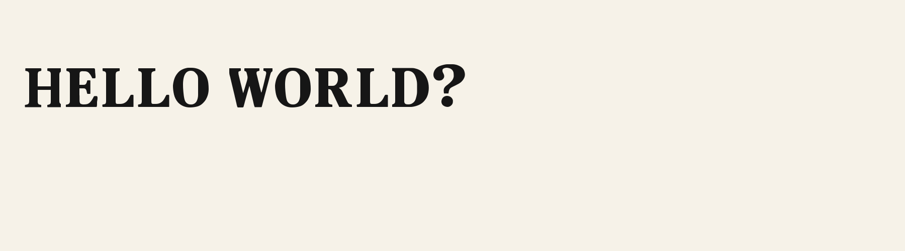 Retro Serif Newsprint pangram specimen