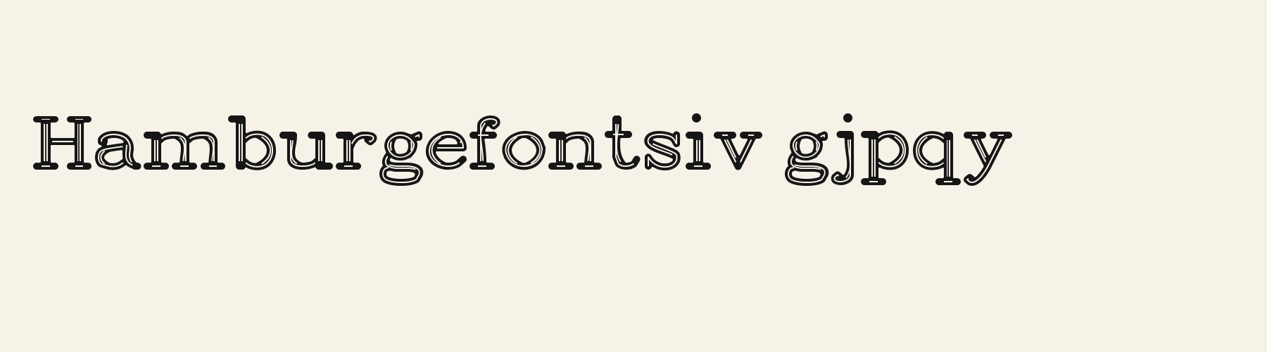 Gaslight Inline lowercase specimen
