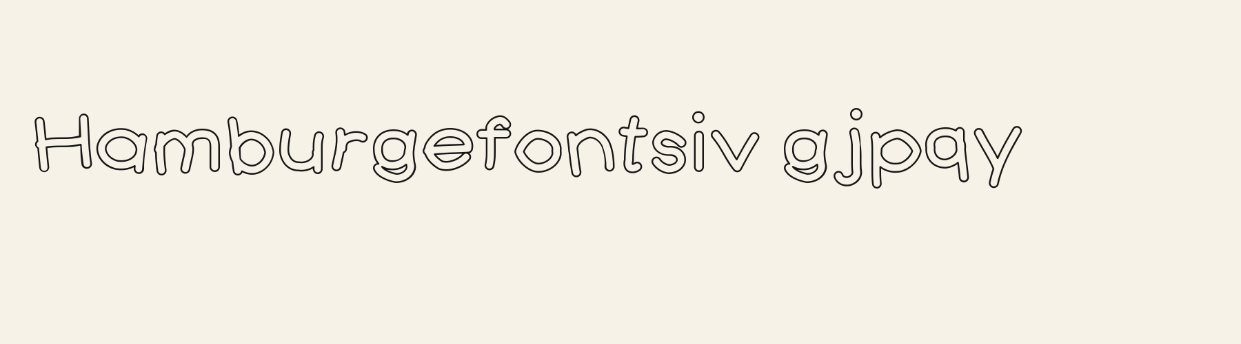 Quirk Outline lowercase specimen