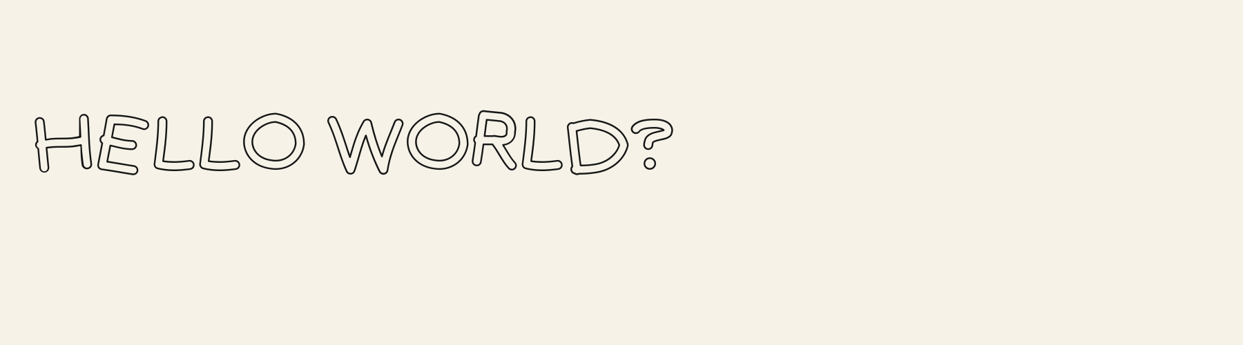 Quirk Outline pangram specimen