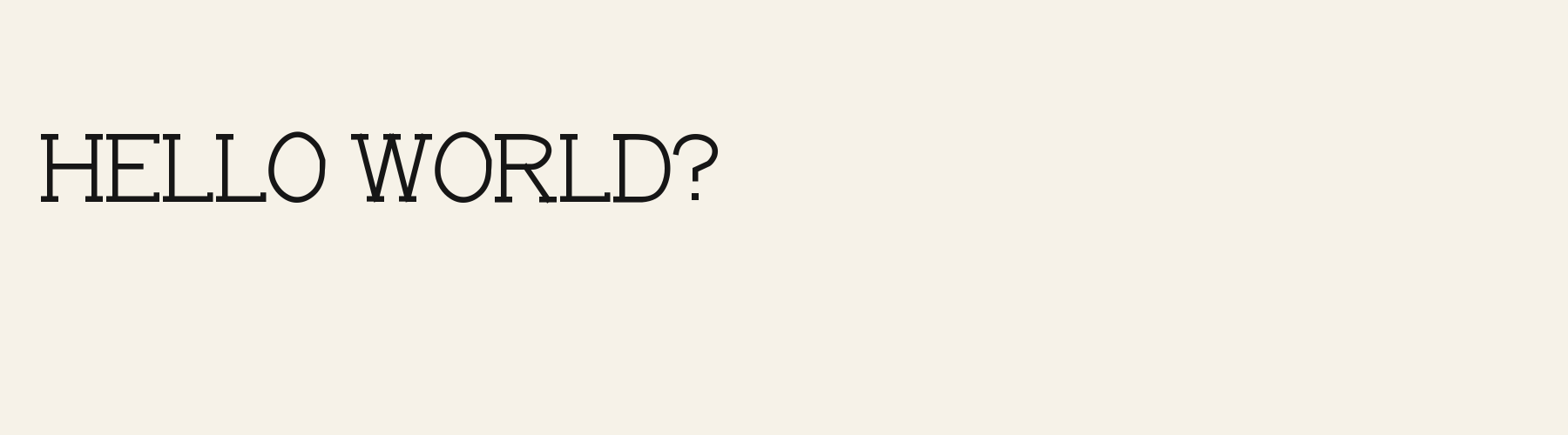 Ledger Slab pangram specimen