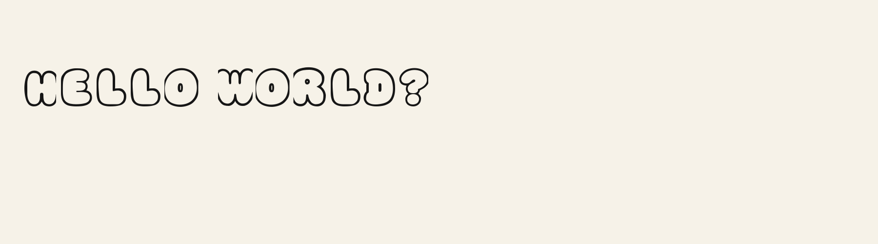 Graffiti Throwup Bubble pangram specimen