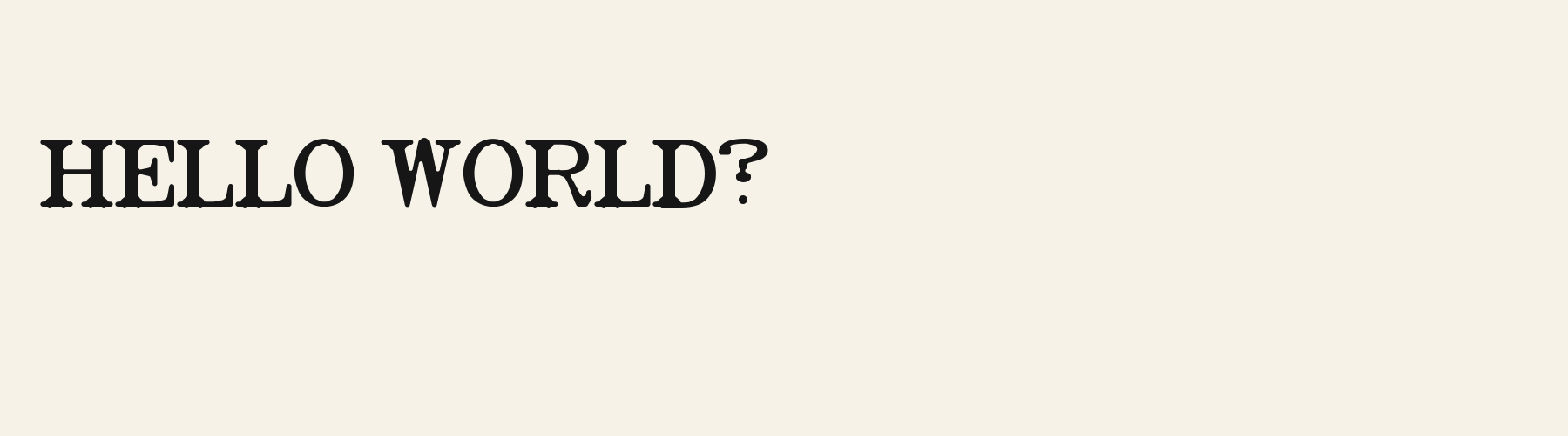 Diner Roman pangram specimen