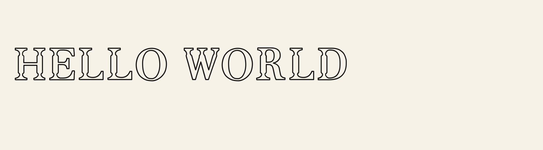 Saddle Joint Serif Outline cover specimen