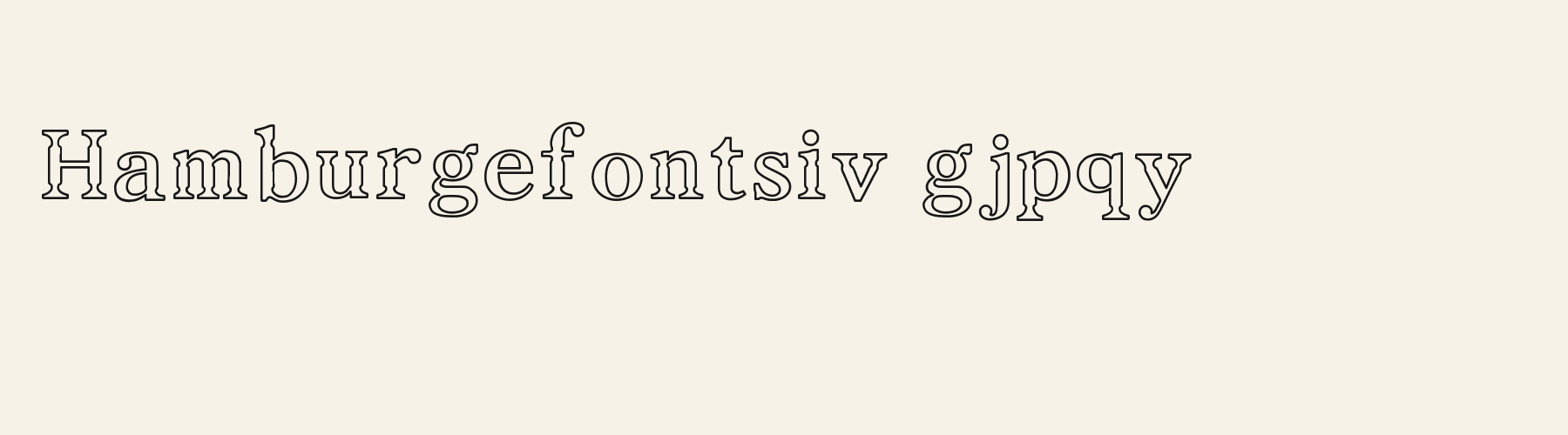Saddle Joint Serif Outline lowercase specimen