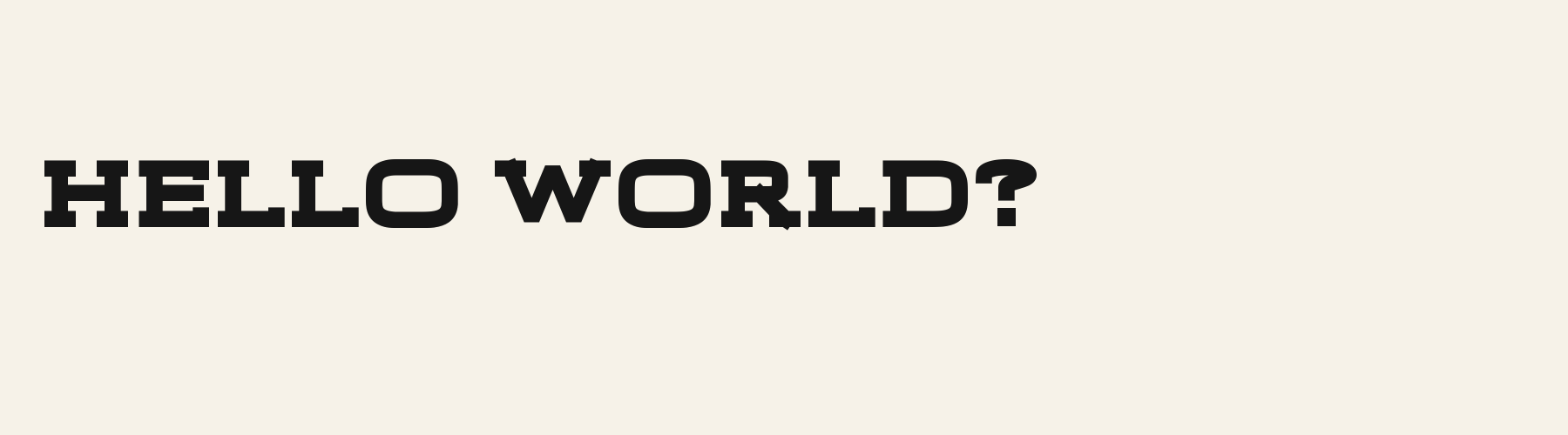 Monolith Slab pangram specimen