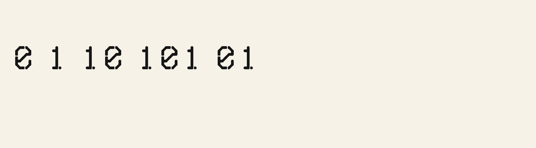 Stencil Arch Bridge numbers specimen