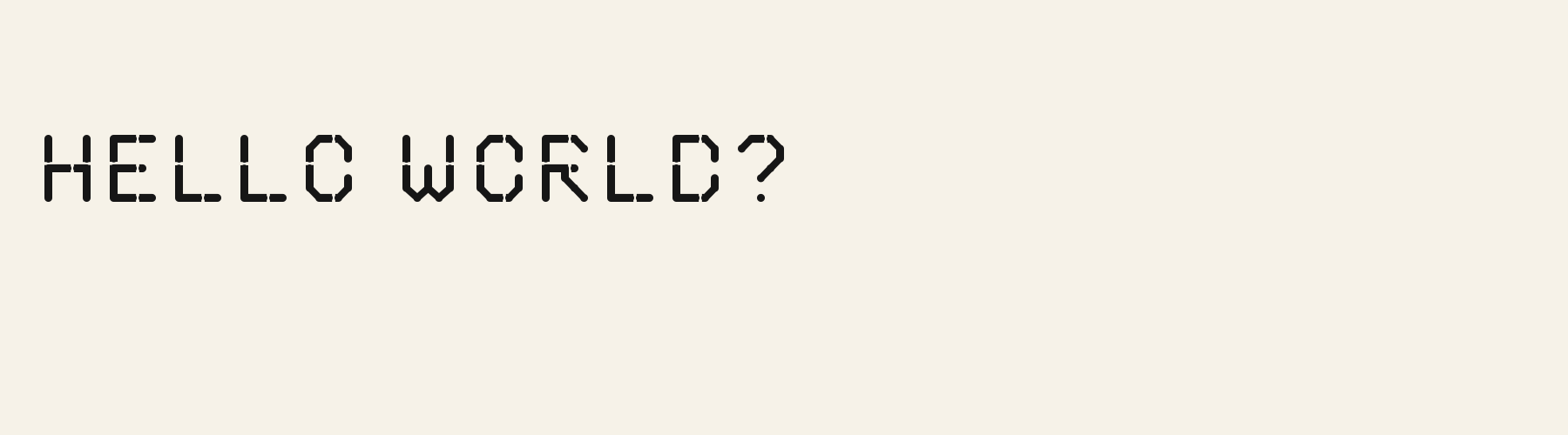 Stencil Arch Bridge pangram specimen