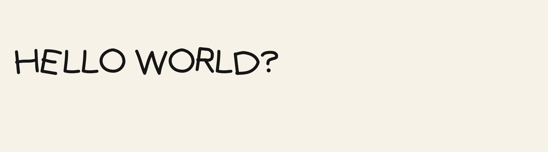 Wobble Print pangram specimen