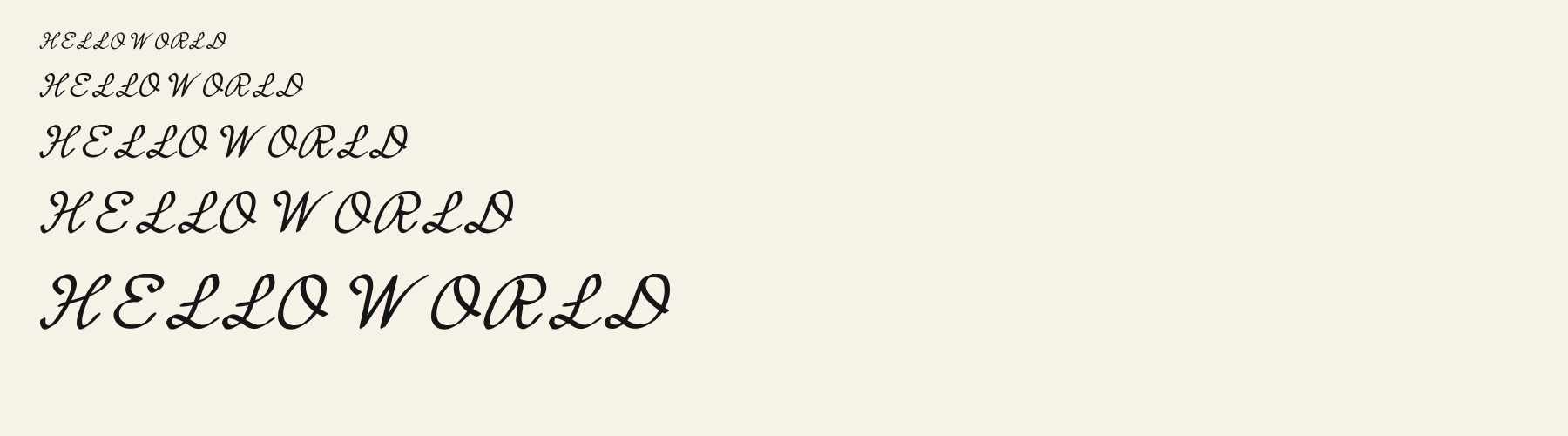 Sleigh Script waterfall specimen
