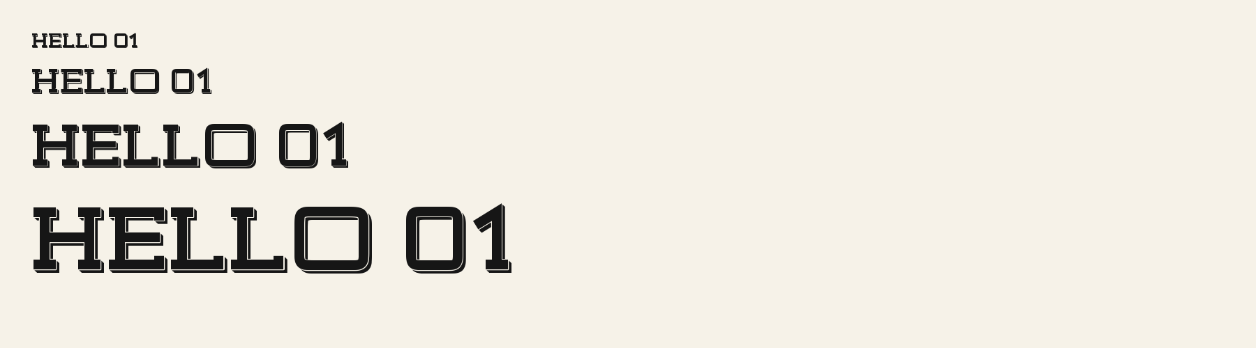 Techno Slab 3D sizes specimen
