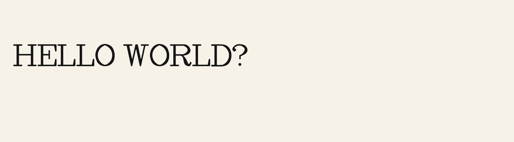 Scholar Roman pangram specimen