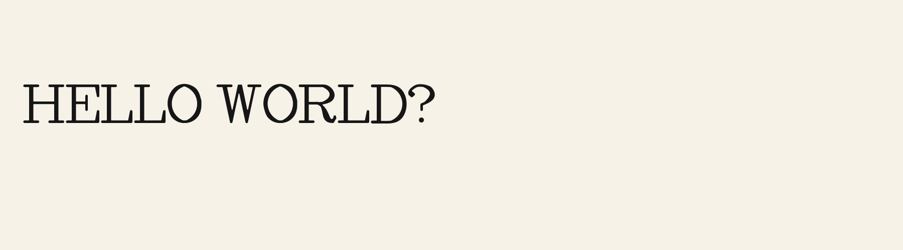 Scholar Roman pangram specimen