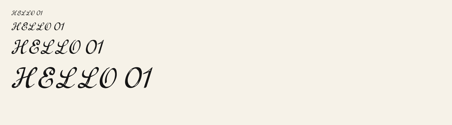 Amore Nib sizes specimen