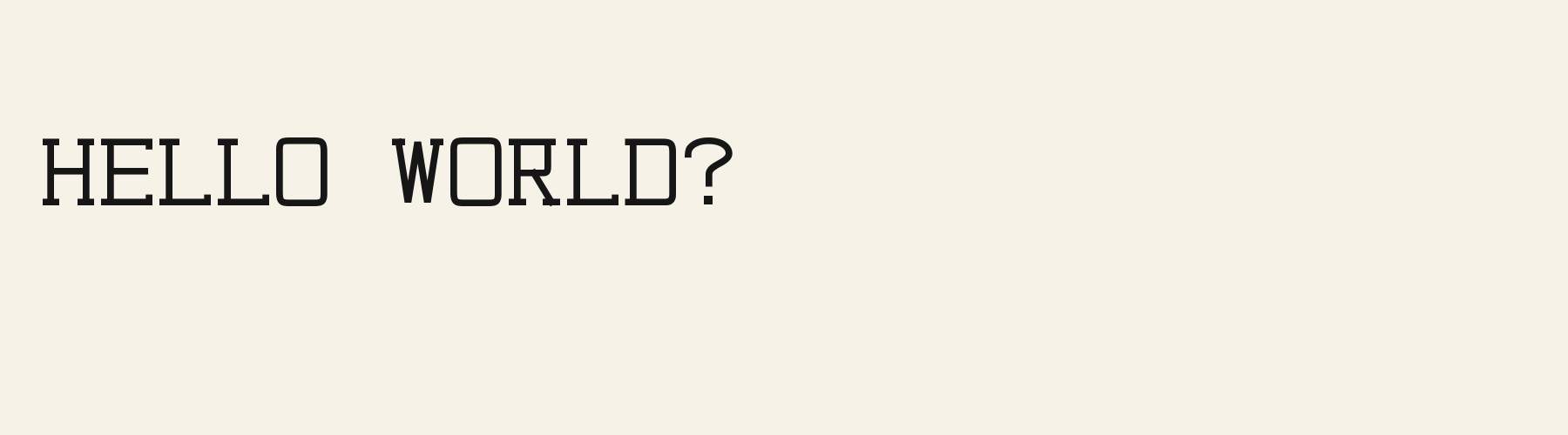 Report Slab Mono pangram specimen