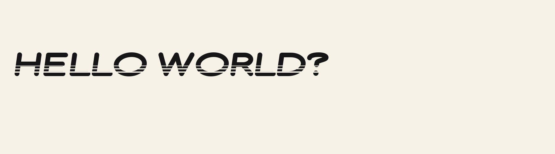 Turbo Round pangram specimen