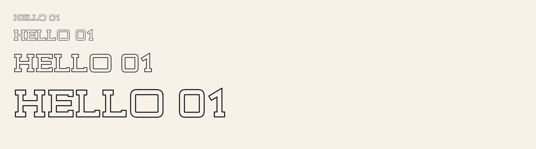 Mech Slab Outline sizes specimen