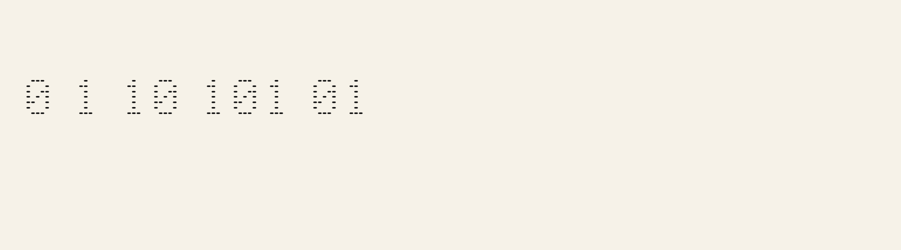 Pixel Lcd Segment numbers specimen