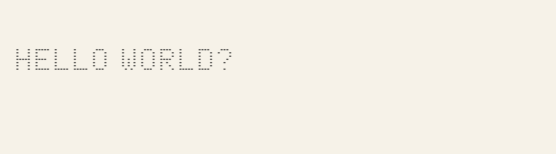 Pixel Lcd Segment pangram specimen