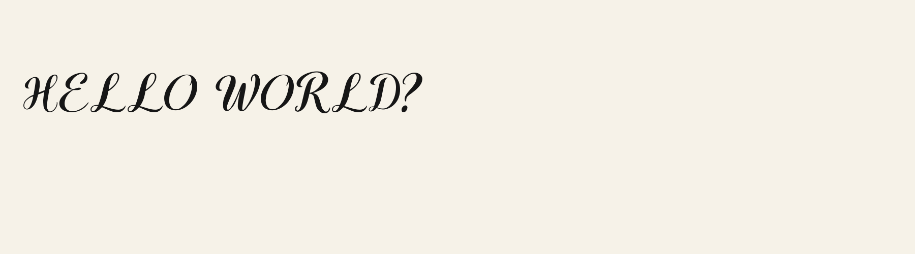 Cursive Ribbon Flow pangram specimen
