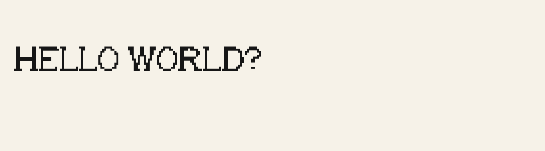 Retro Byte Slab pangram specimen