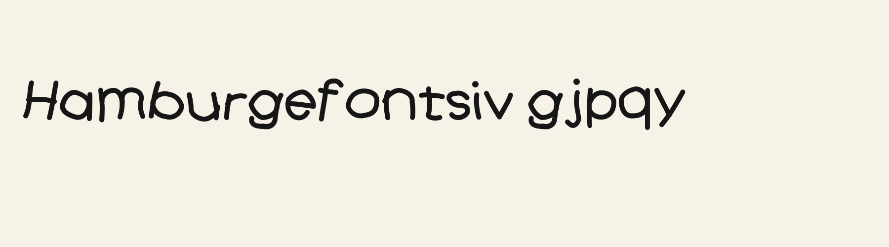 Tickle Print lowercase specimen