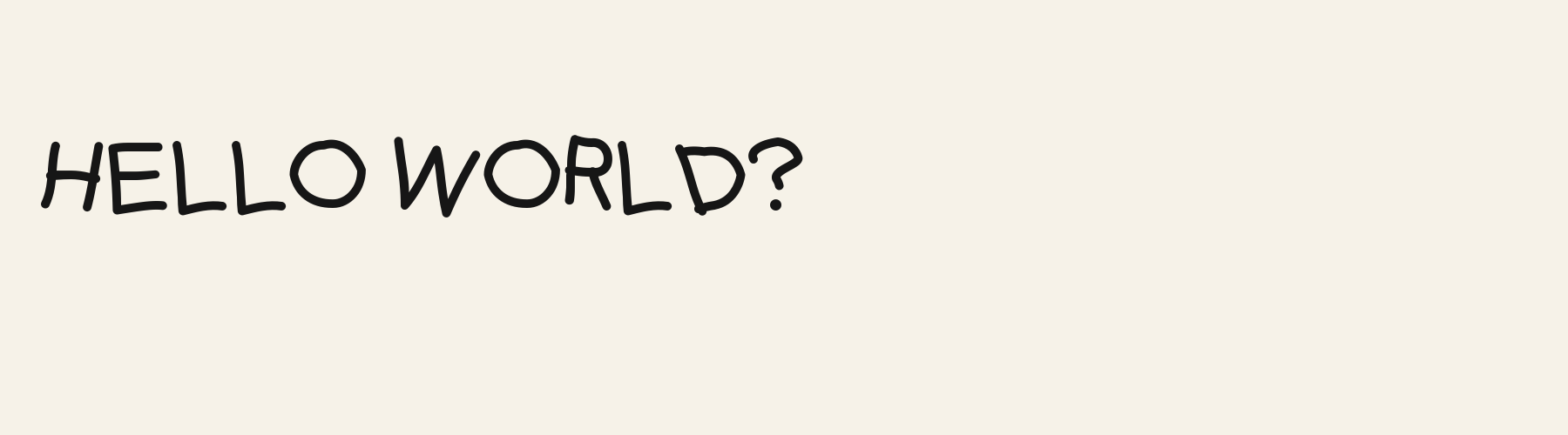 Tickle Print pangram specimen