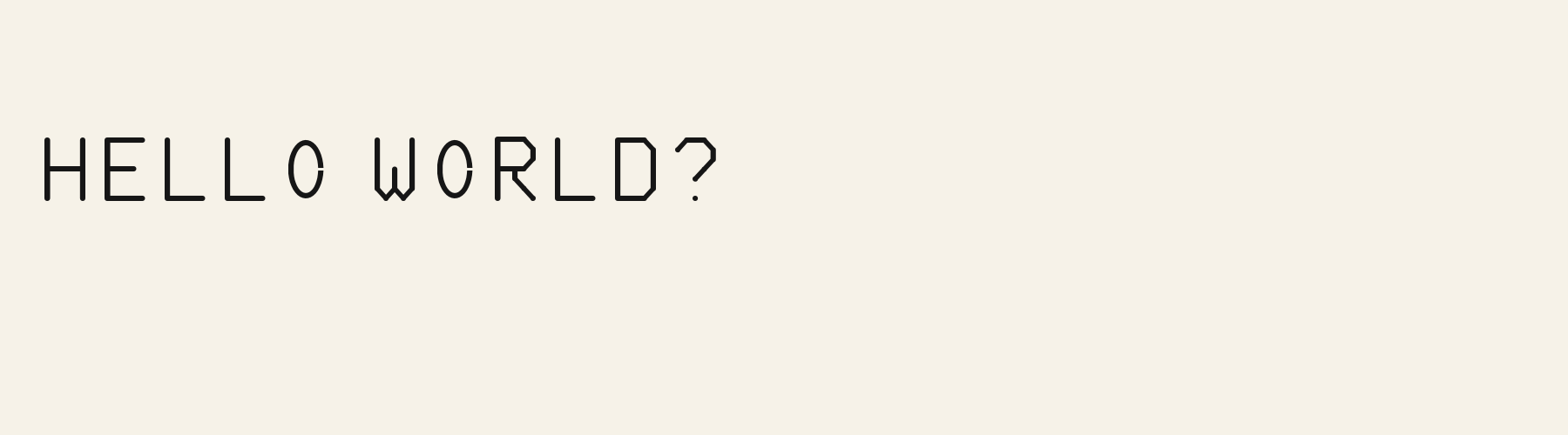 Mono OCR Rounded Notch pangram specimen