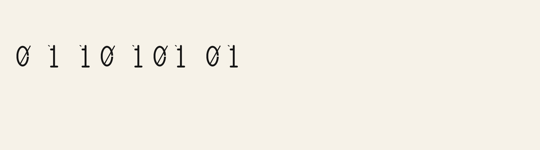 Mono OCR Rounded Notch numbers specimen