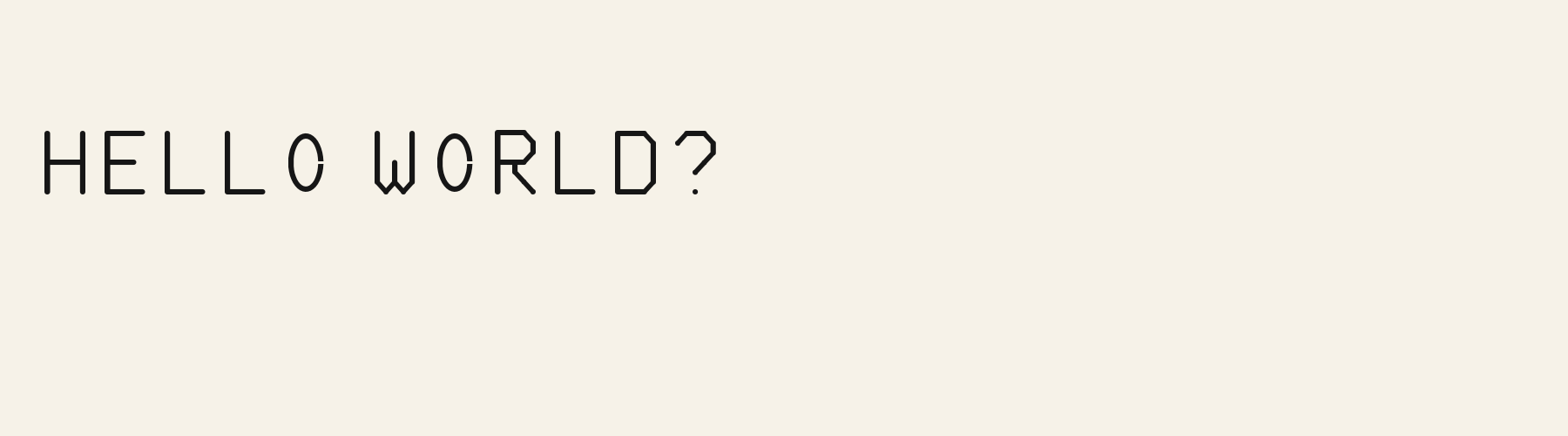 Mono OCR Rounded Notch pangram specimen