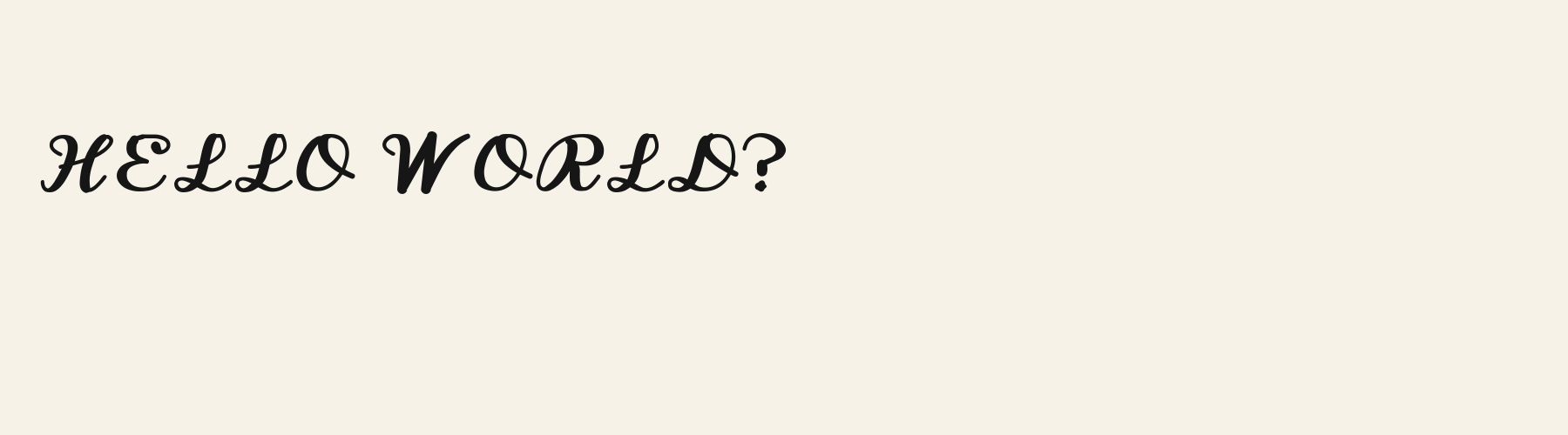 Lovers Brush pangram specimen